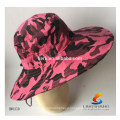 HW035 LINGSHANG100%POLYESTER Fashion Custom Camo boonie snapback Caps with Strings Beach Fishing bucket Hat